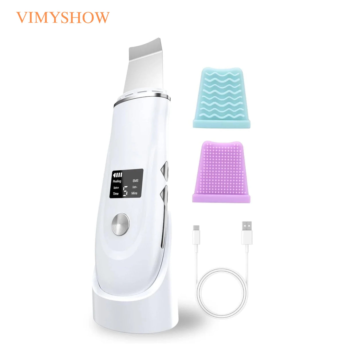 Ultrasonic Facial Skin Scrubber and Pore Cleansing Spatula