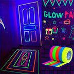 Fluorescent Neon Glow Tape Set for UV Parties and Events