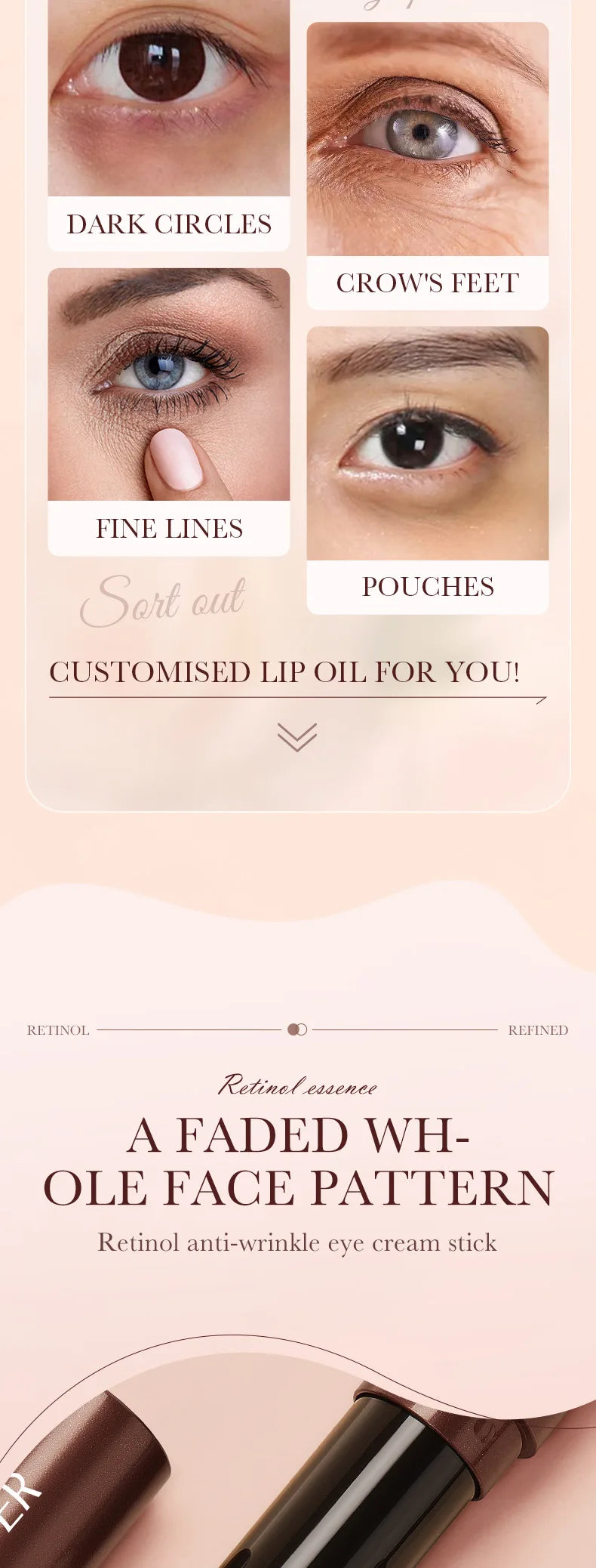 Retinol Anti-Wrinkle Eye Cream Stick for Dark Circles - 7