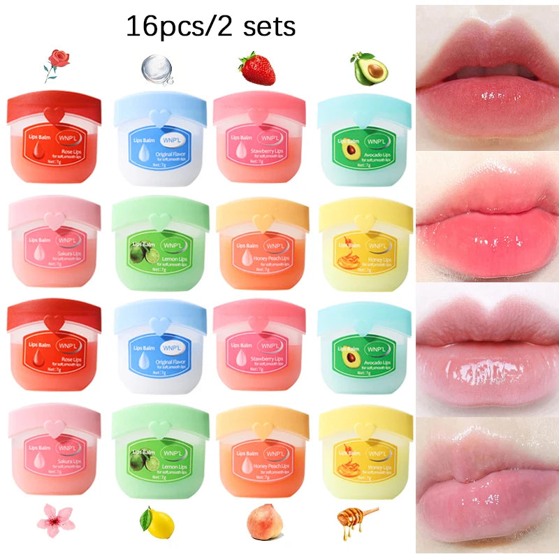 16-Piece Fruity Moisturizing Lip Balm Set