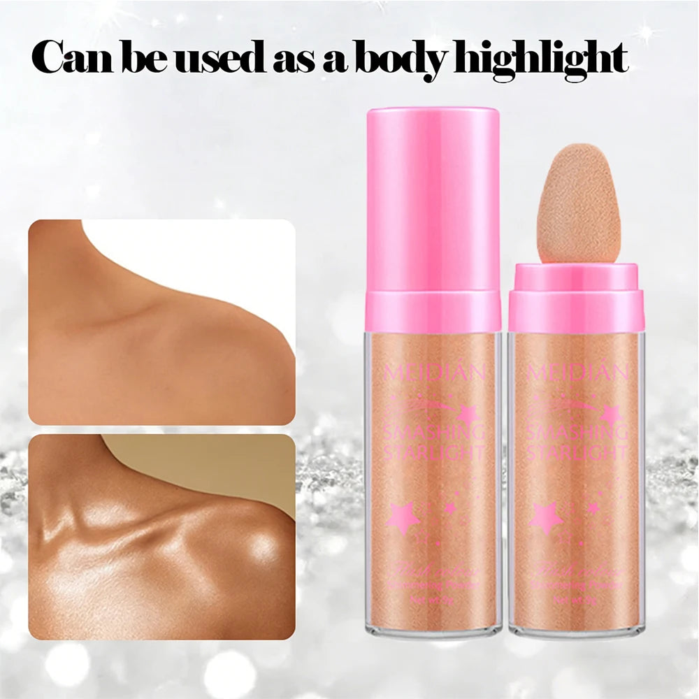 Shimmering High Gloss Body and Hair Highlighter Powder