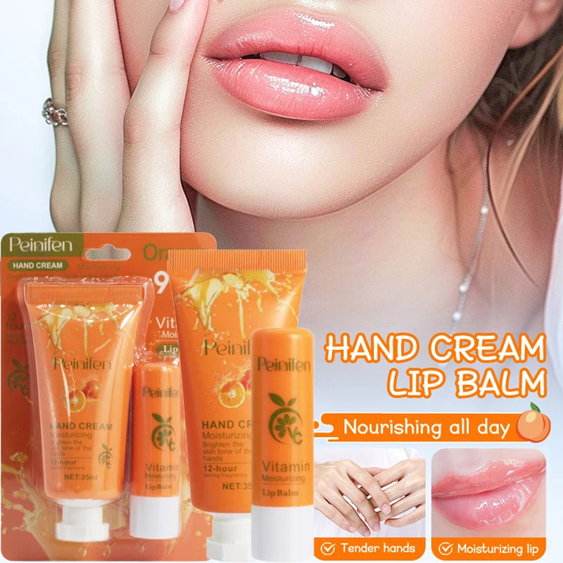 Moisturizing Hand Cream and Color Changing Lip Balm Set