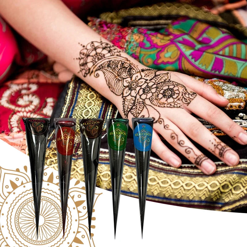 Natural Henna Tattoo Paste for Temporary Body Art