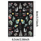 5D Embossed Christmas Nail Art Stickers