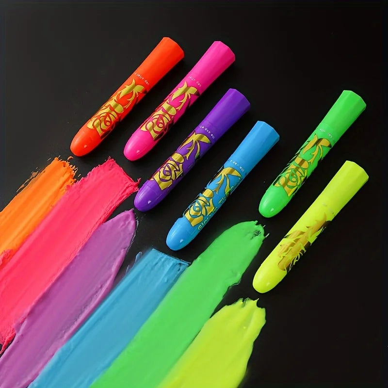 UV Neon Glow-in-the-Dark Face and Body Paint Kit - 10