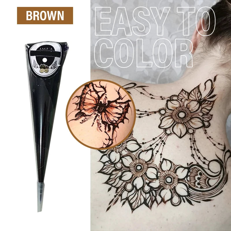Temporary Henna Body Art Tattoo Paste Cone