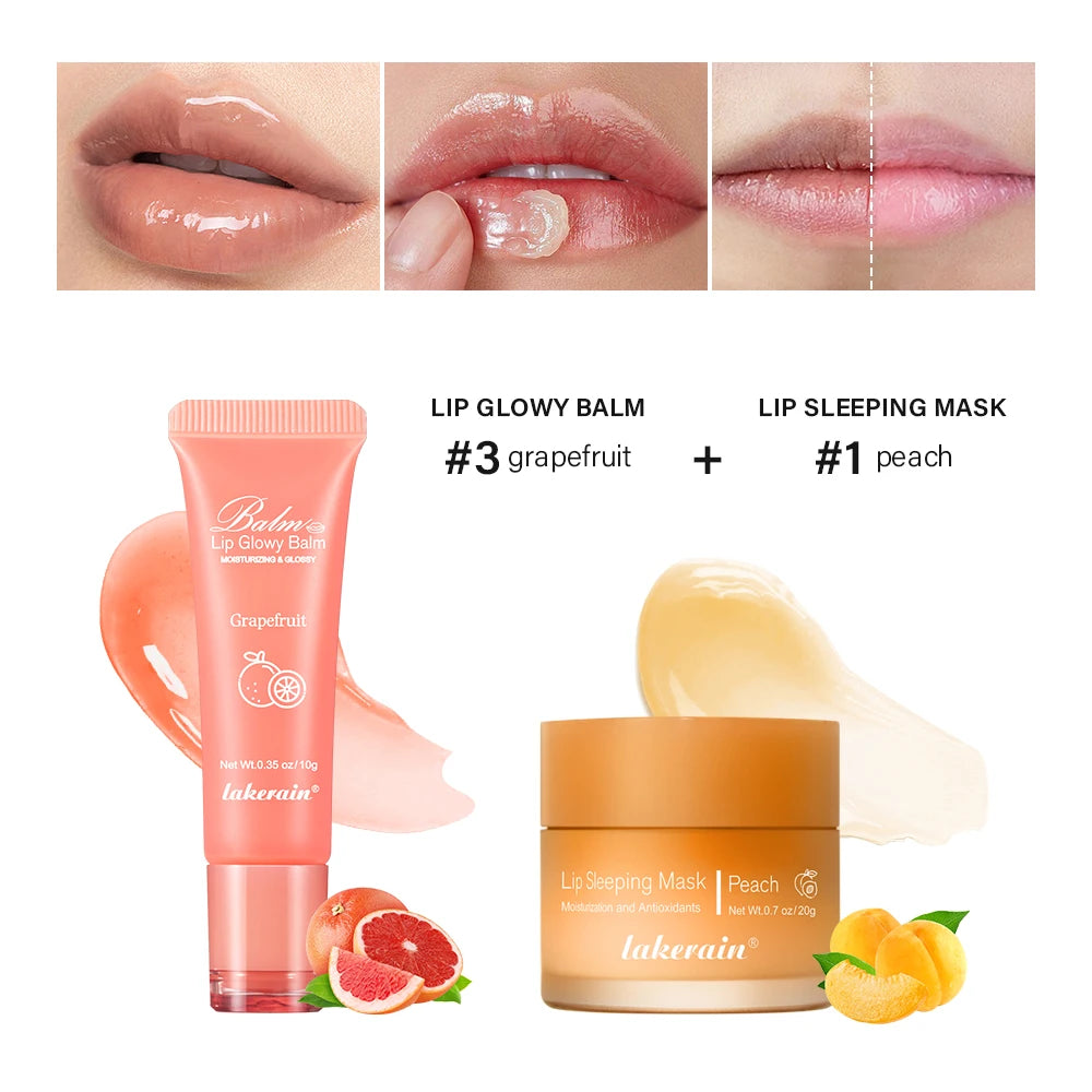 Moisturizing Lip Balm and Overnight Recovery Mask Set