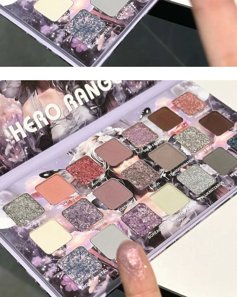 21-Color Multi-Finish Shimmer and Matte Eyeshadow Palette - 13