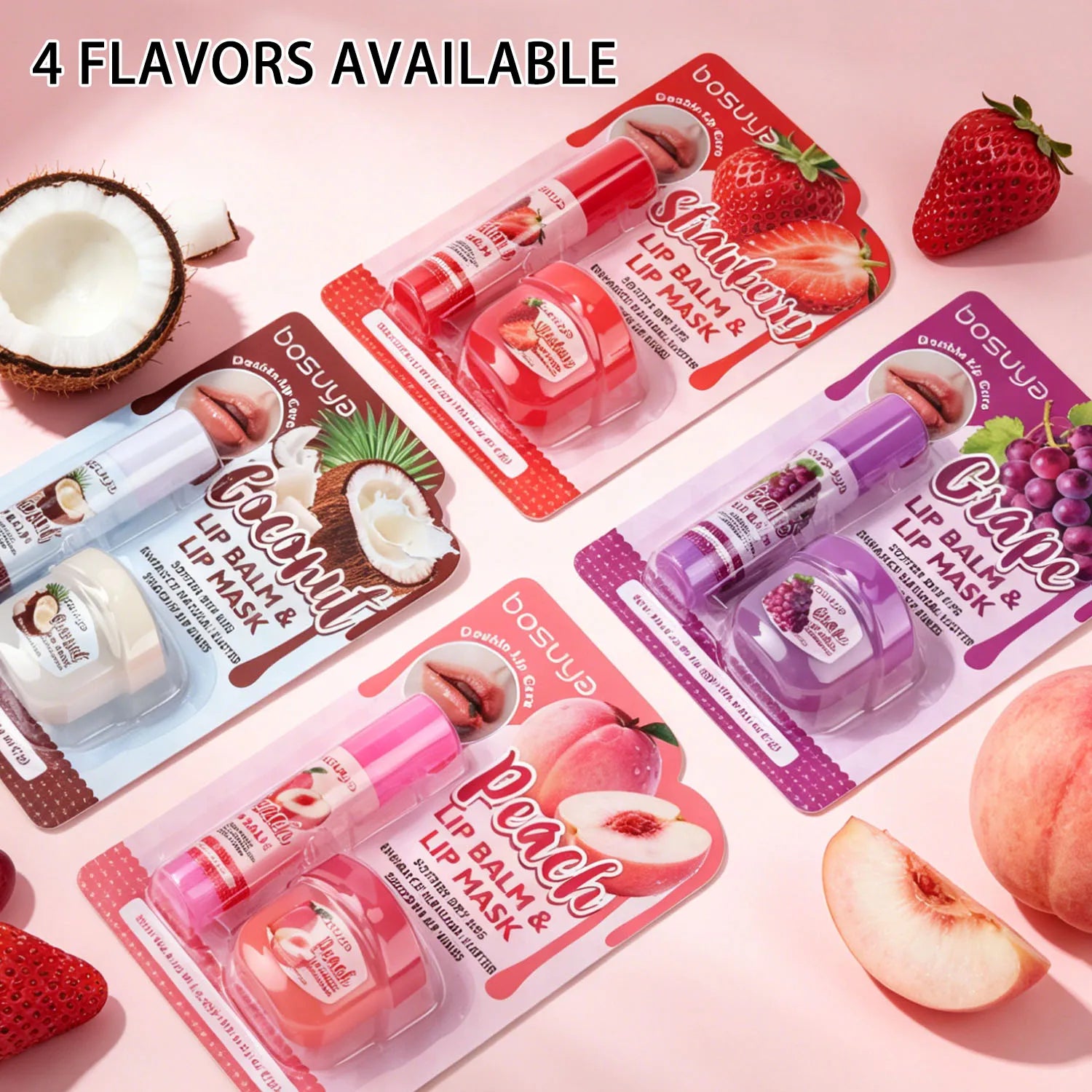 Fruit Extract Hydrating Lip Balm and Mask Set - 12
