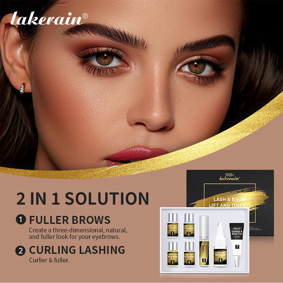 Professional Lash Lift and Brow Tint Kit for Salon Results