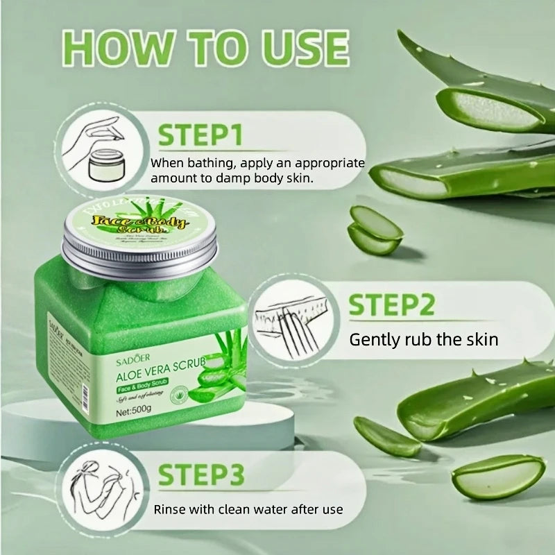 Aloe Vera Exfoliating Face and Body Scrub - 4
