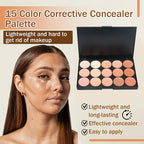 15-Color Professional Face Concealer Palette for Flawless Skin