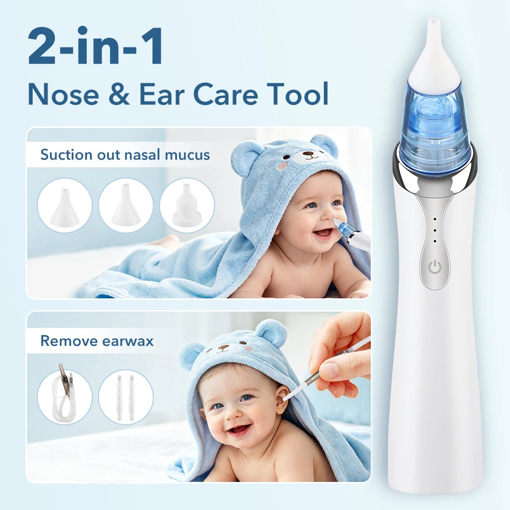 Electric Baby Nasal Aspirator and Ear Wax Removal Kit - 2