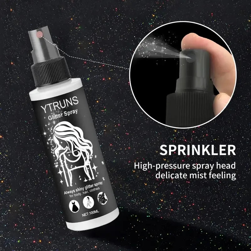 Shimmering Glitter Spray for Hair, Body, and Face