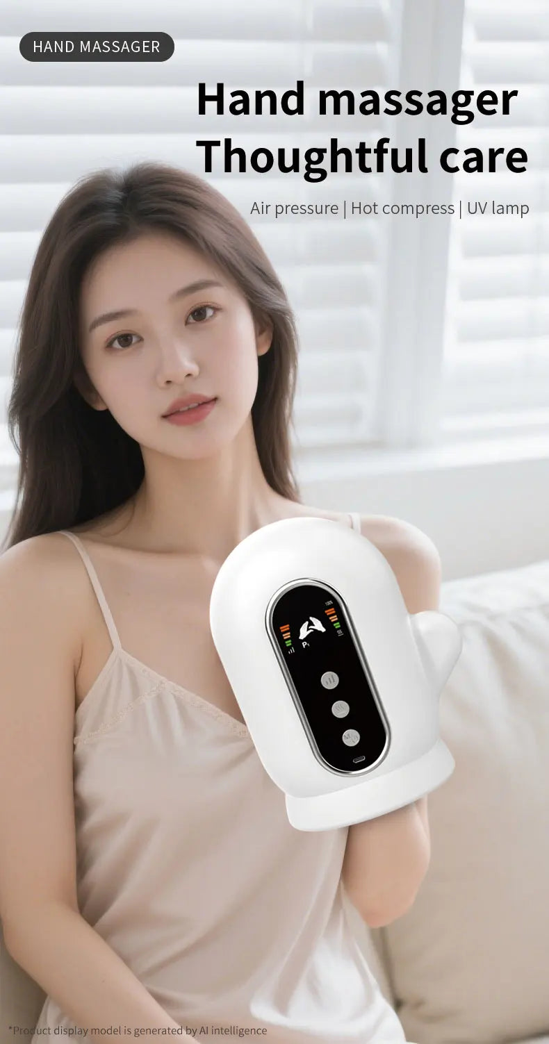 Electric Hand and Wrist Compression Massager with Heat