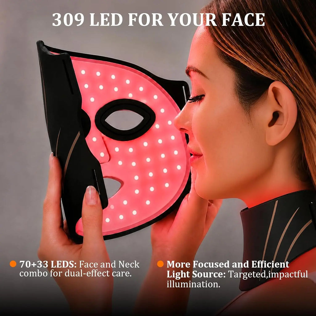 7-Color LED Light Therapy Face and Neck Mask
