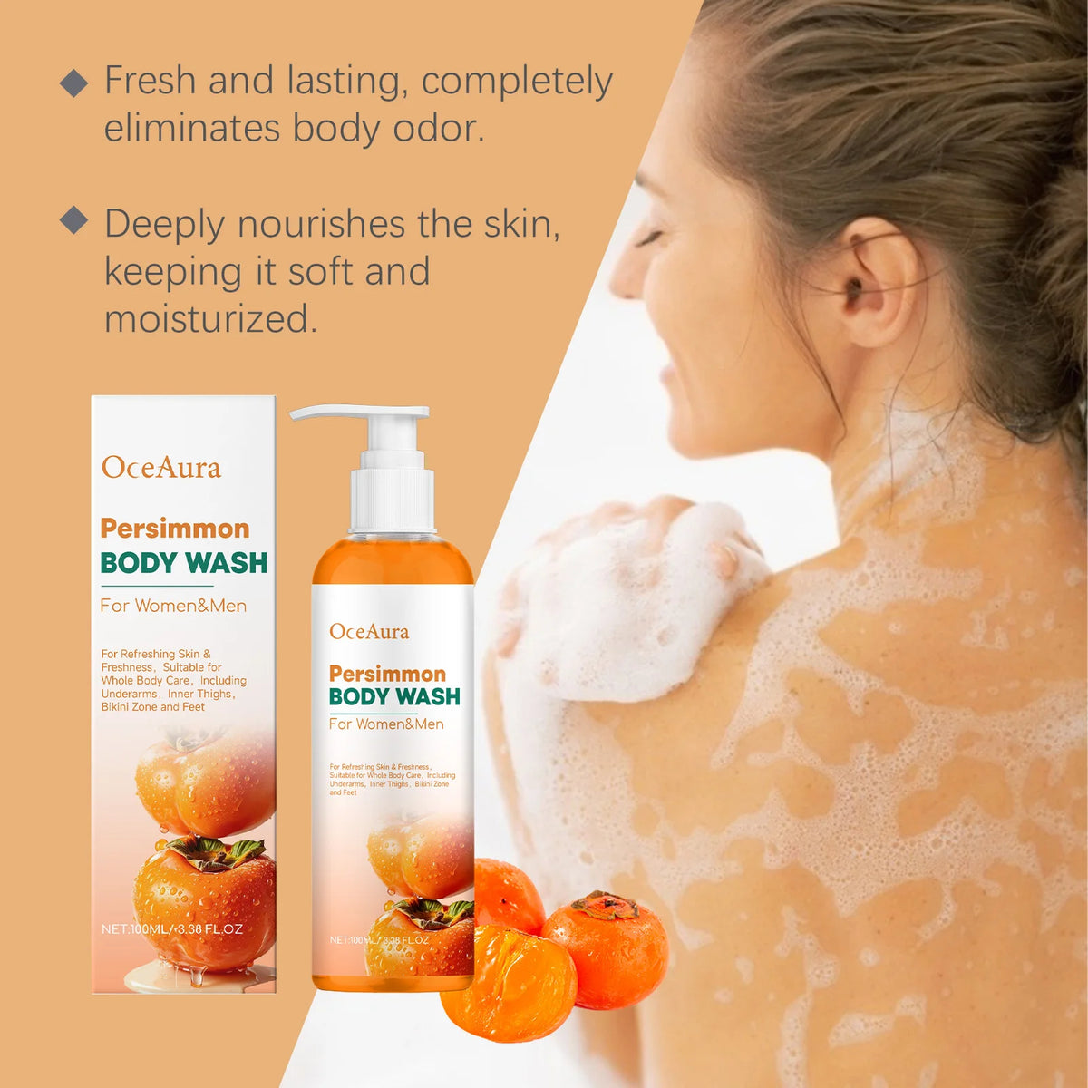 Persimmon Odor Eliminating Body Wash