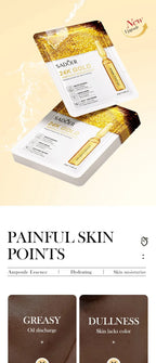 24K Gold Hydrating Ampoule Facial Sheet Mask Set