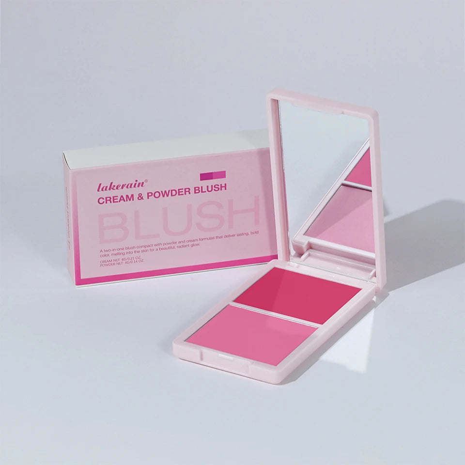 2-in-1 Cream and Powder Face Blush Duo - 18