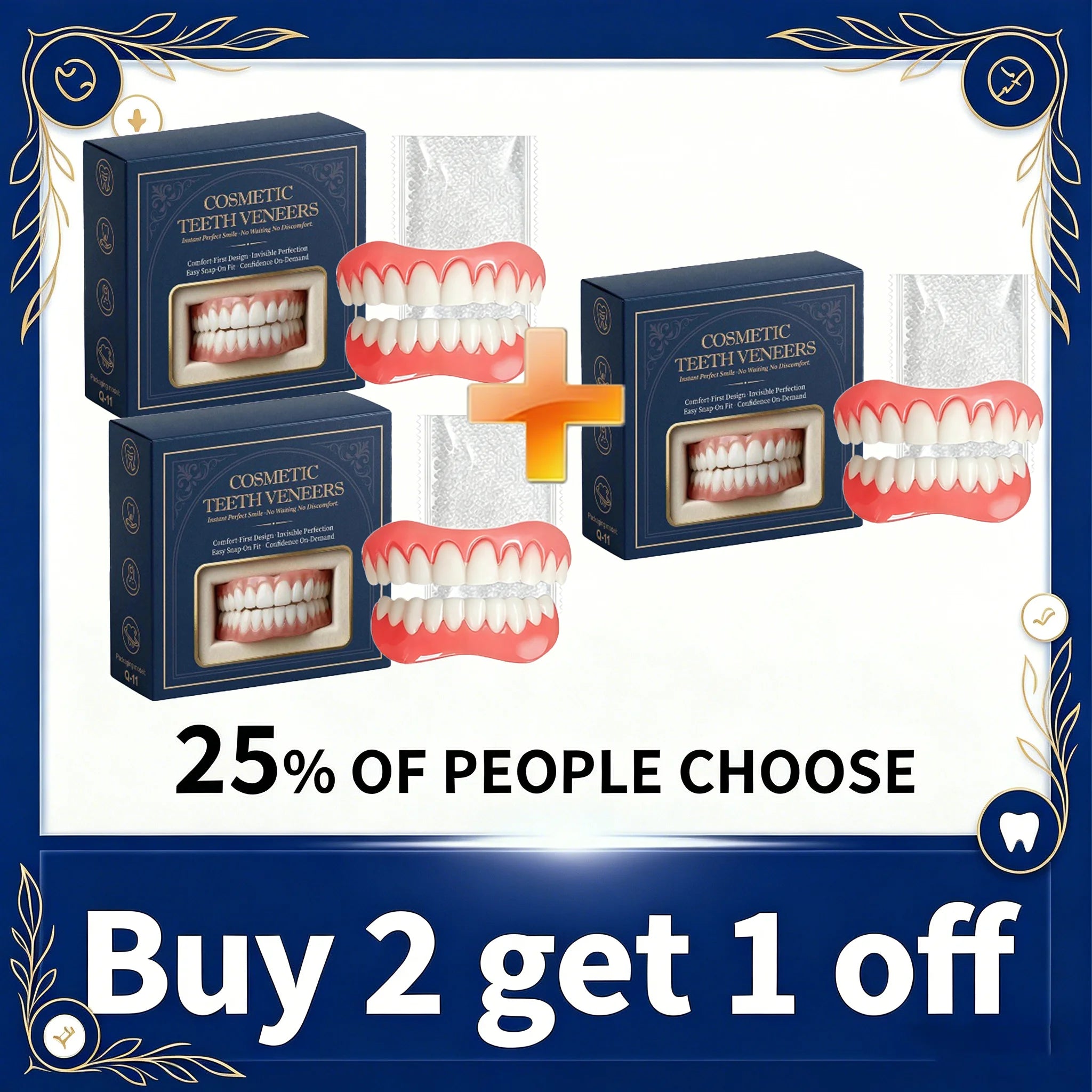 Custom Moldable Temporary Denture Kit for Natural Smile - 8