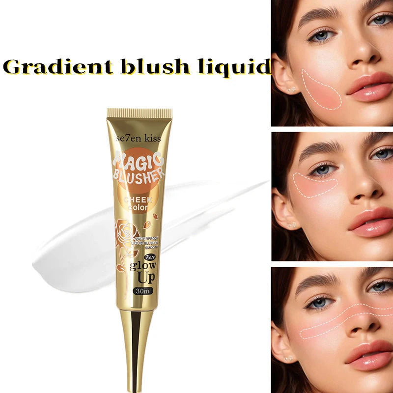Waterproof Liquid Glow Blush for Radiant Cheeks
