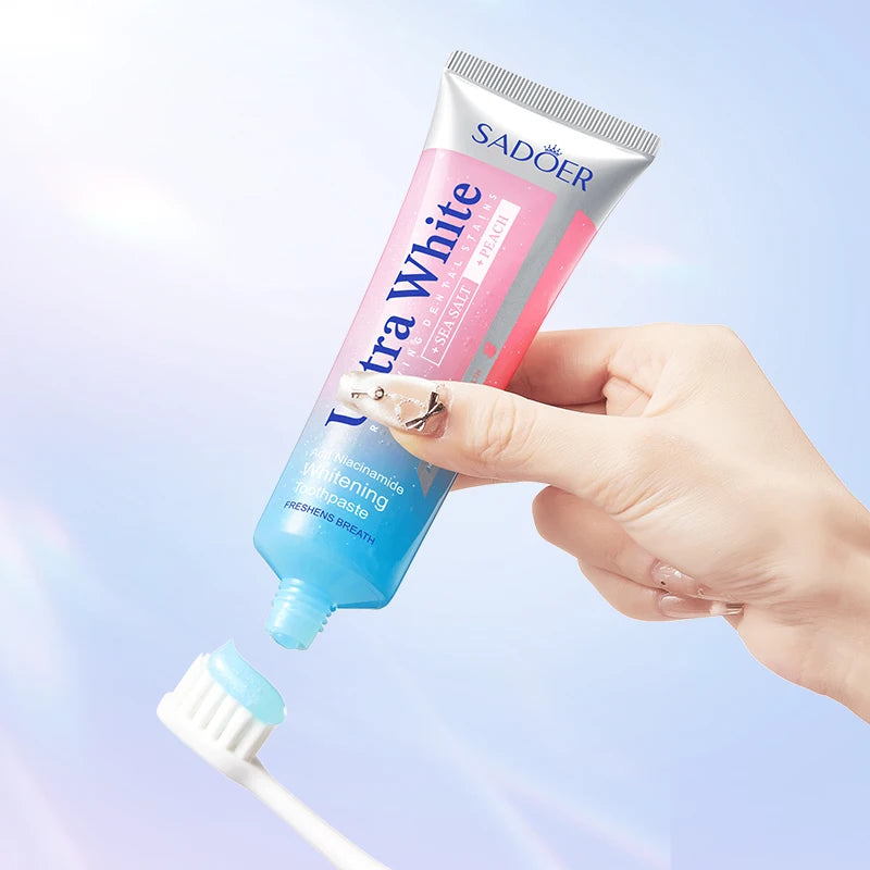 Sea Salt Peach Whitening Toothpaste for Daily Oral Care