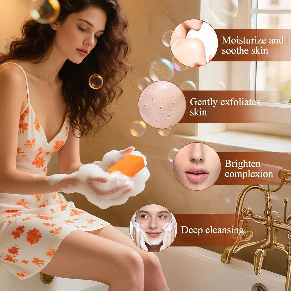 Natural Persimmon Exfoliating Cleansing Soap Bar