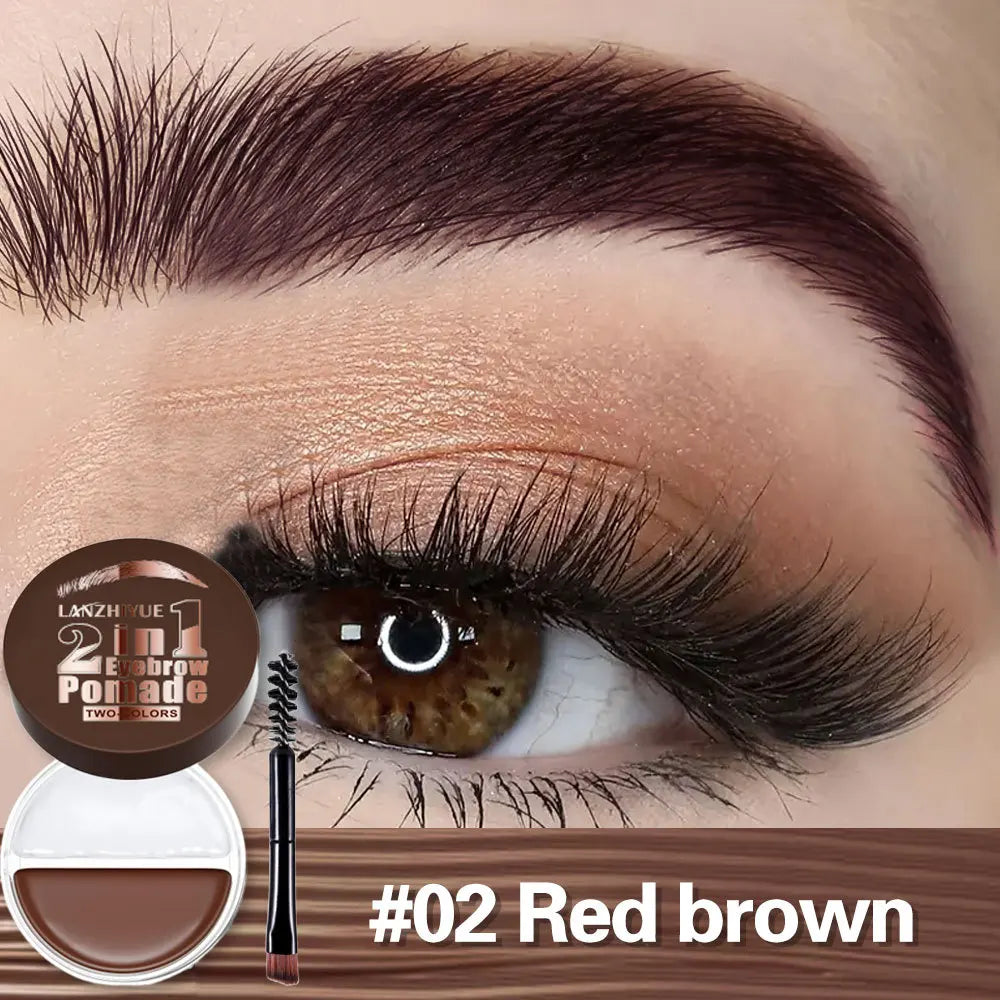Waterproof 2-in-1 Dual Color Eyebrow Enhancer Gel
