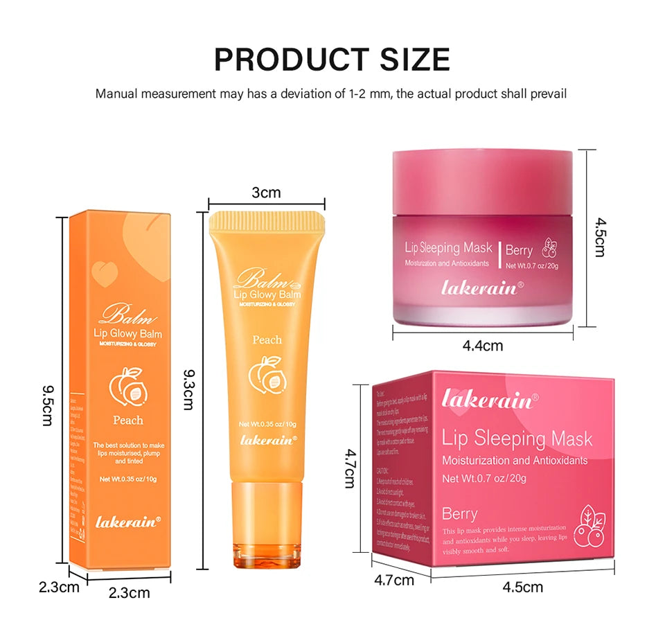 Moisturizing Lip Balm and Overnight Recovery Mask Set - 15