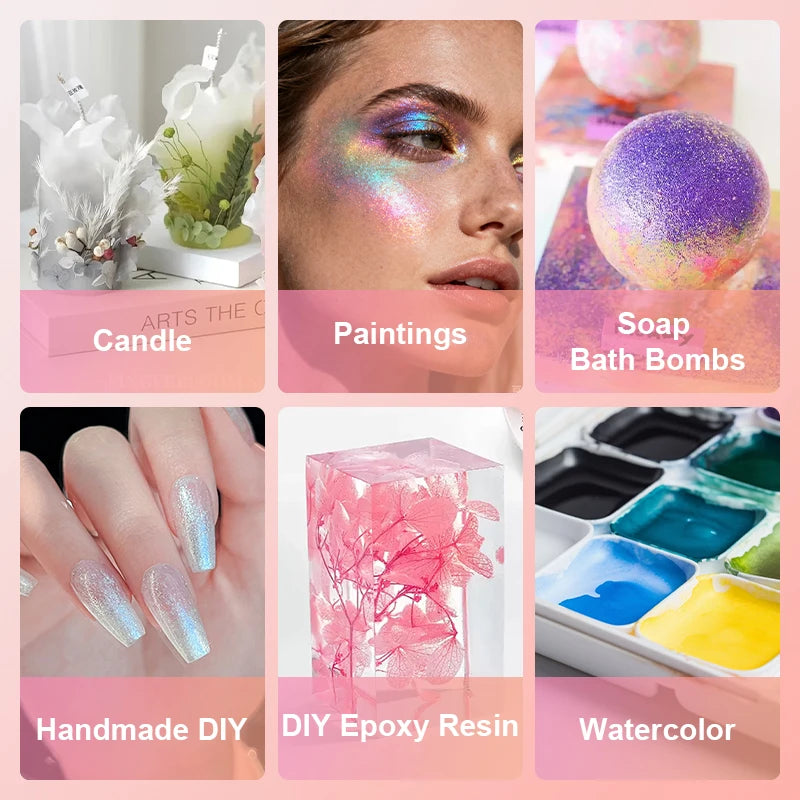 Pearl Mica Powder Pigment Set for Crafts and Resin Art