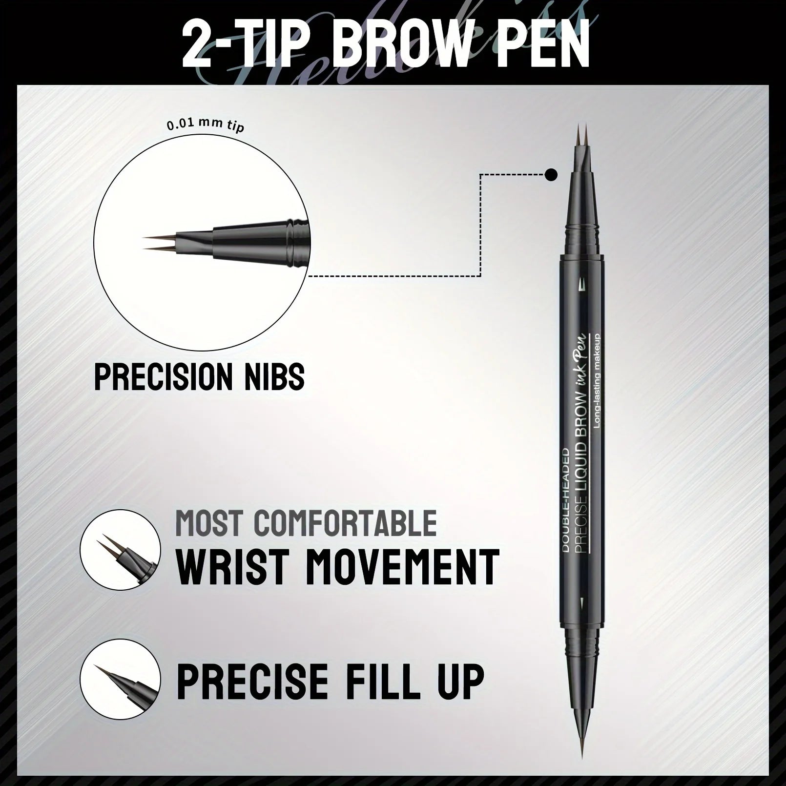 Waterproof Dual-Tip Liquid Eyebrow Pen - 4