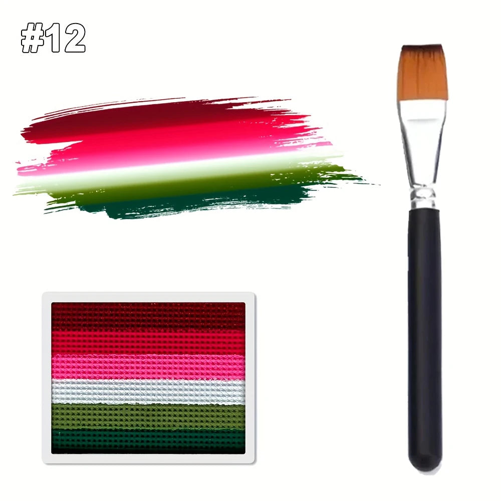 Rainbow Striped Face and Body Paint Palette
