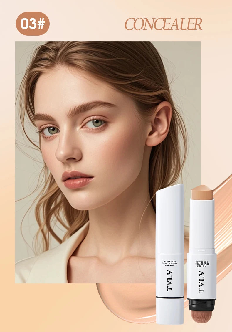 Double-Ended Face Concealer with Built-in Blending Brush - 17