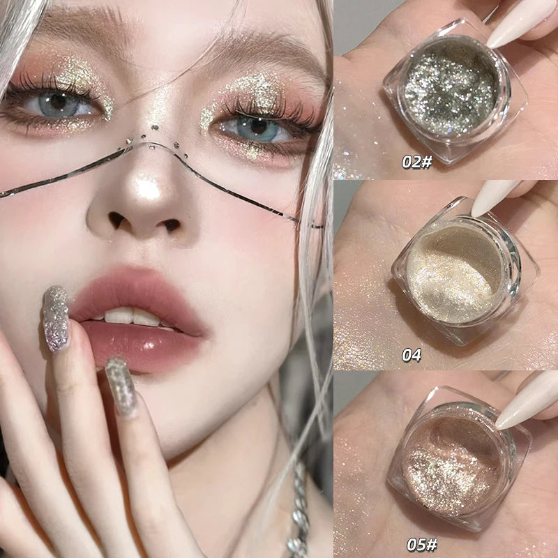 Shimmer Glitter Single Eyeshadow for Radiant Eye Makeup