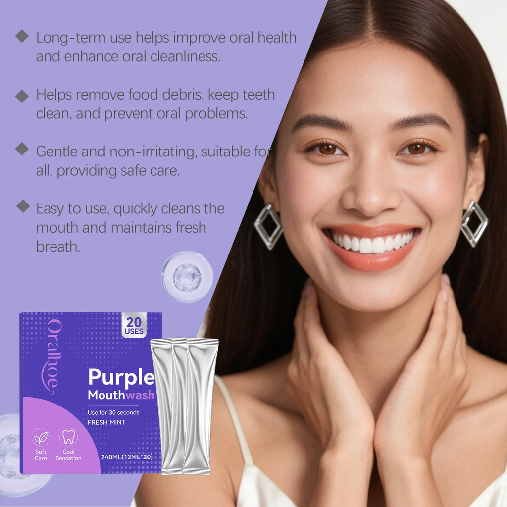 Portable Travel Mouthwash Sachets for Fresh Breath