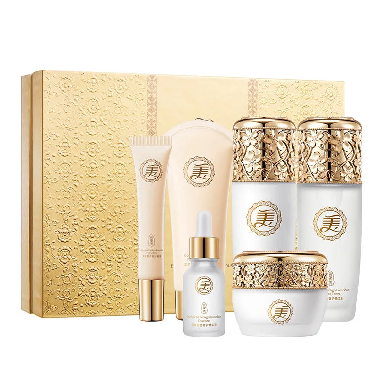 Luxurious Cordyceps and Ginkgo 6-Piece Facial Skincare Set