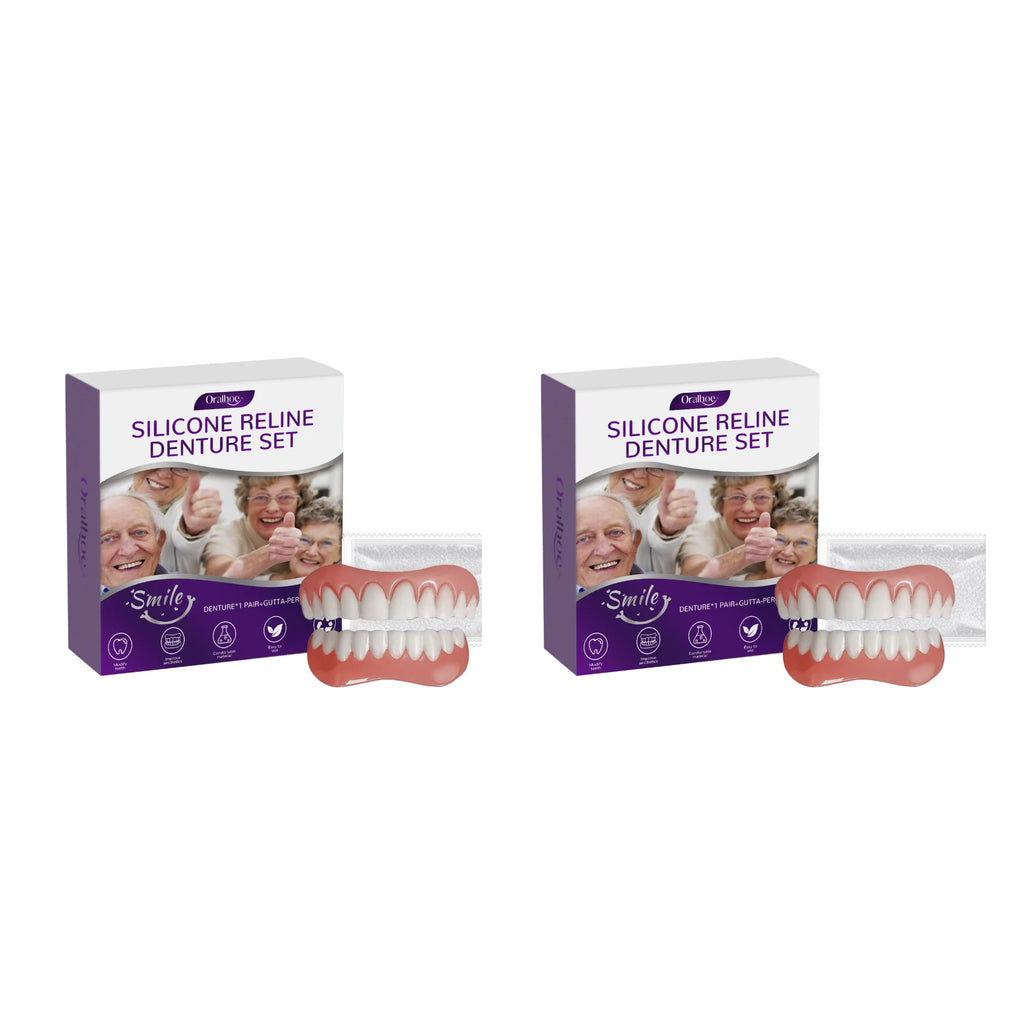 Cosmetic Silicone Denture Set for Instant Natural Smile