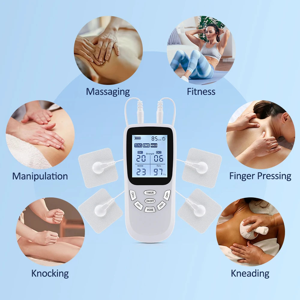 Portable TENS EMS Electric Muscle Stimulator Massager