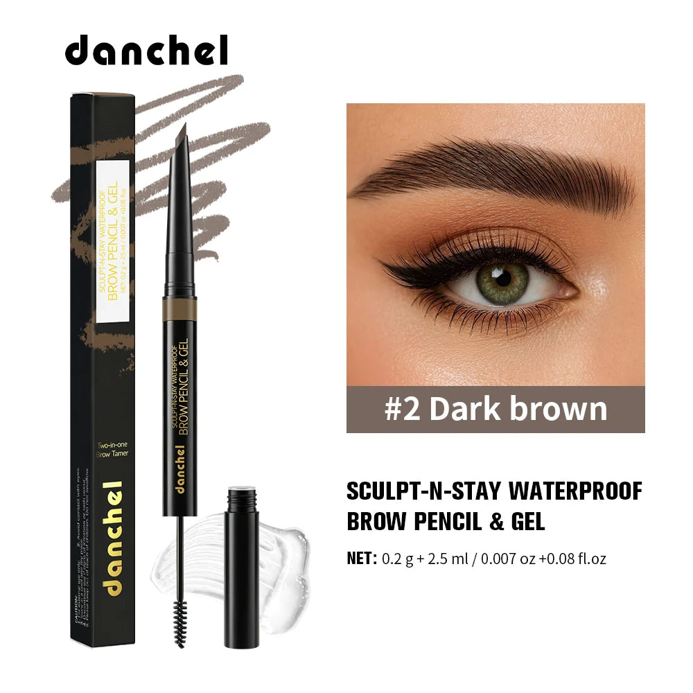 2-in-1 Waterproof Eyebrow Pencil and Sculpting Gel - 22