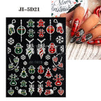 5D Embossed Christmas Nail Art Stickers