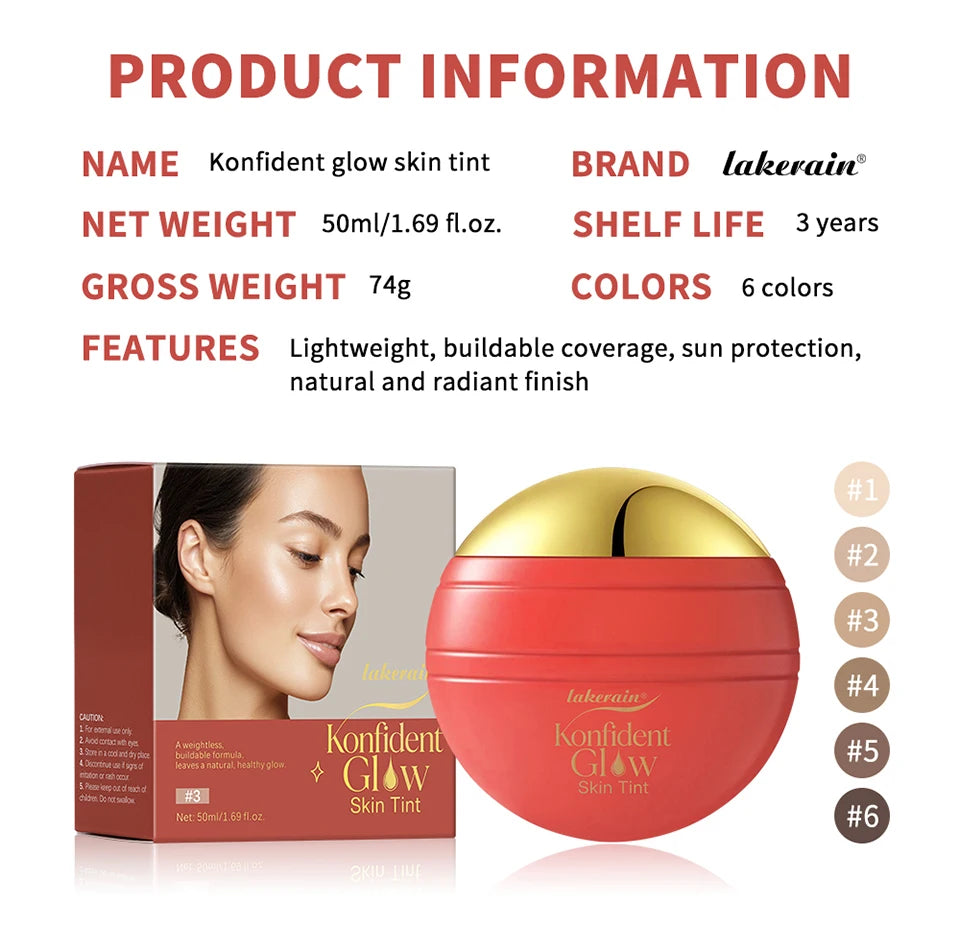 Hydrating Glow Skin Tint Foundation for Radiant Complexion - 18
