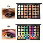 40-Color Professional Eyeshadow Palette with Makeup Brush Set