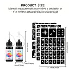 Temporary Tattoo Ink Kit with Stencils for DIY Body Art