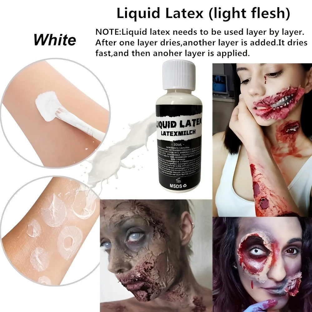 Liquid Latex for SFX Makeup and Halloween Special Effects