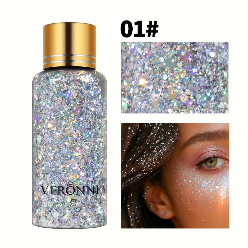 Sparkling Glitter Gel for Face, Body, and Hair