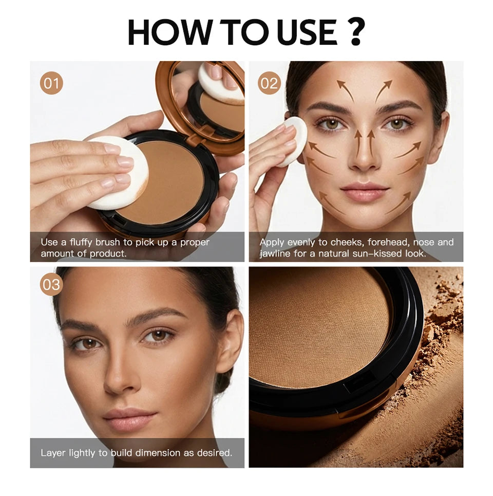 Matte Bronze Sculpting Powder for a Sun-Kissed Glow