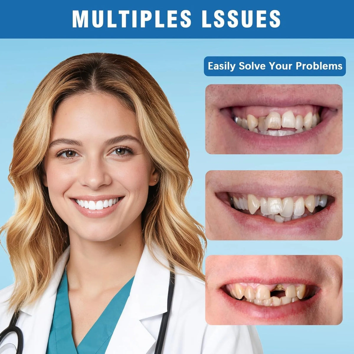 Adjustable Cosmetic Teeth Veneers Set