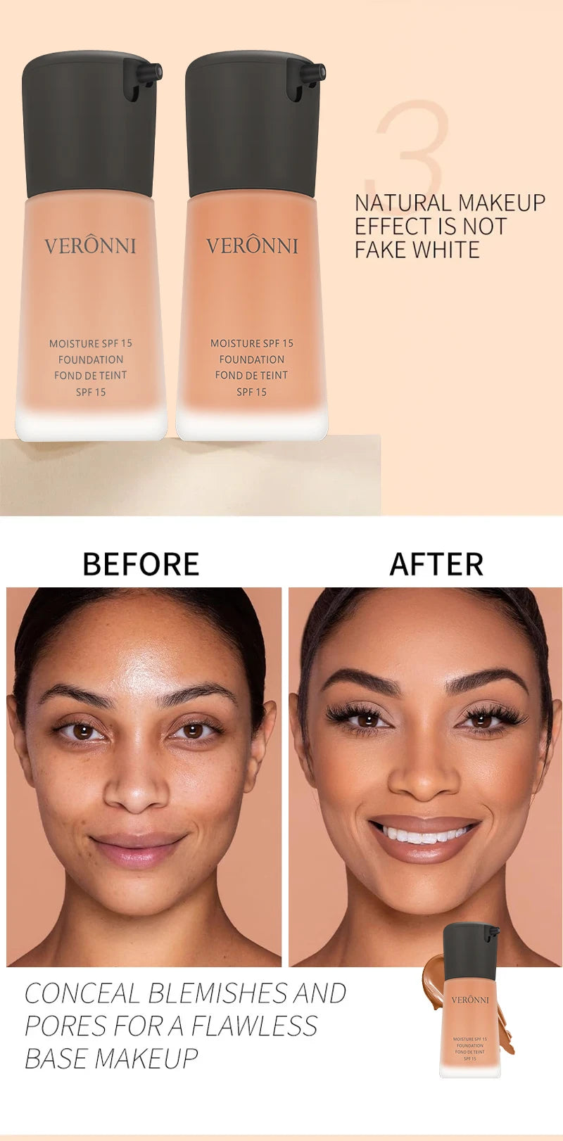Full Coverage Moisturizing Foundation for Flawless Skin