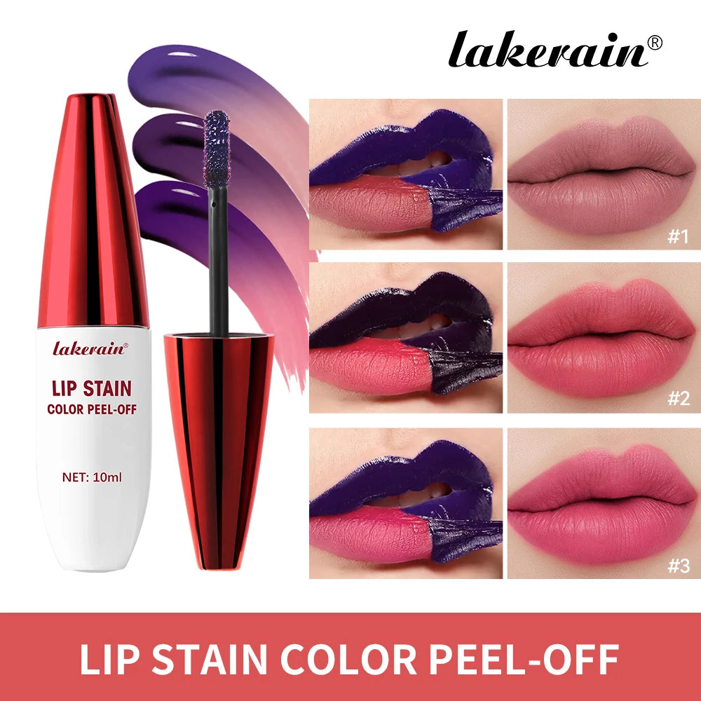 Waterproof Peel-Off Lip Stain for Long-Lasting Matte Color
