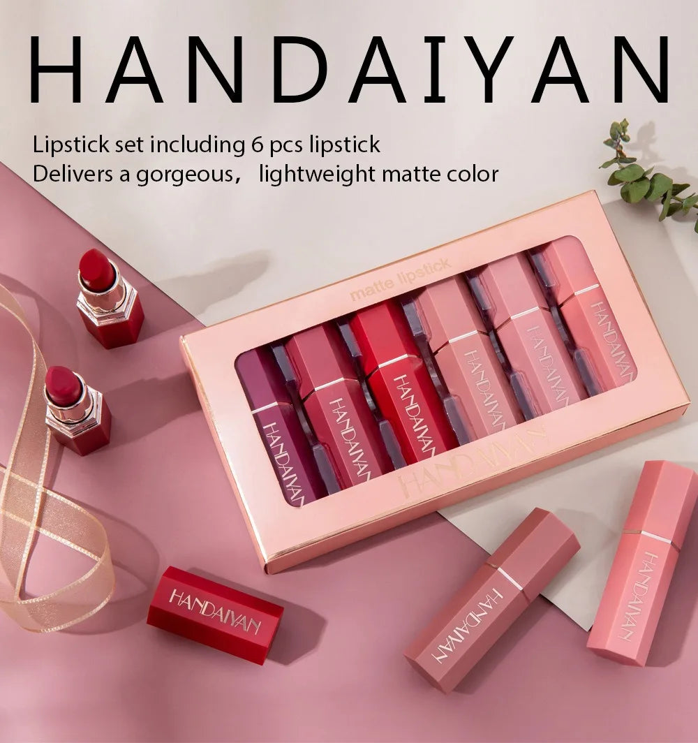 Velvet Matte Lipstick Set for Long-Lasting Wear